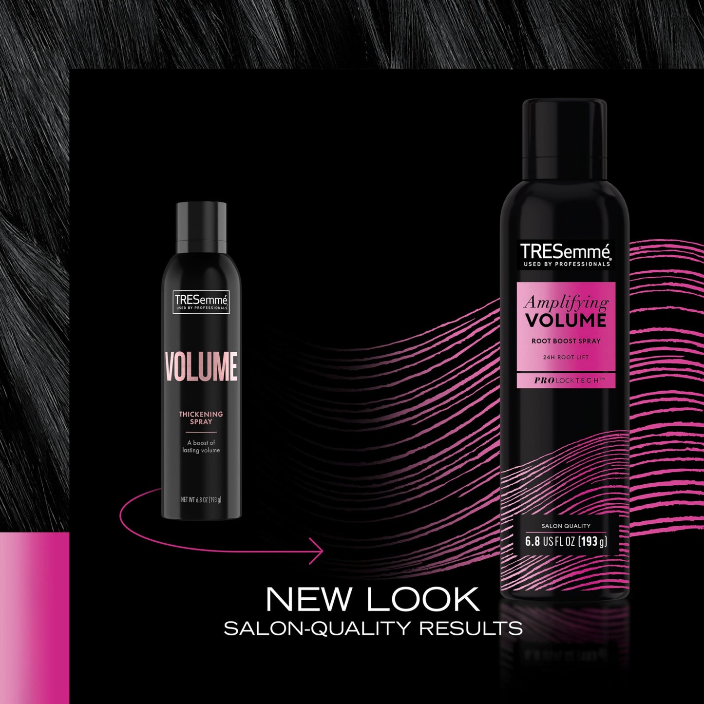 TRESemme Hair Spray, Volume Spray (Pack of 2), 6.8 Oz each, Finishing Hair Thickening Products for Women, Volumizing Hair Products for Thicker, Fuller