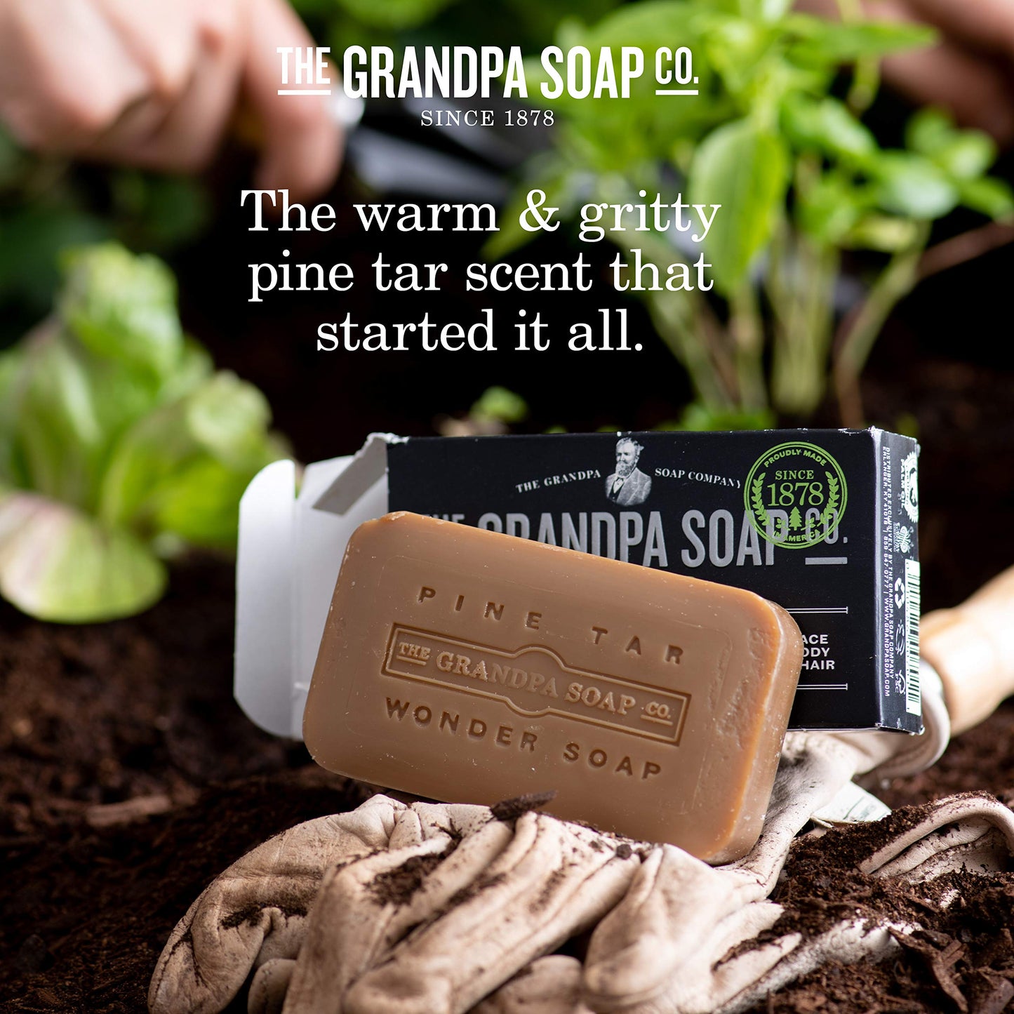 Grandpa's Brands Pine Tar Soap, 4.25 Ounce