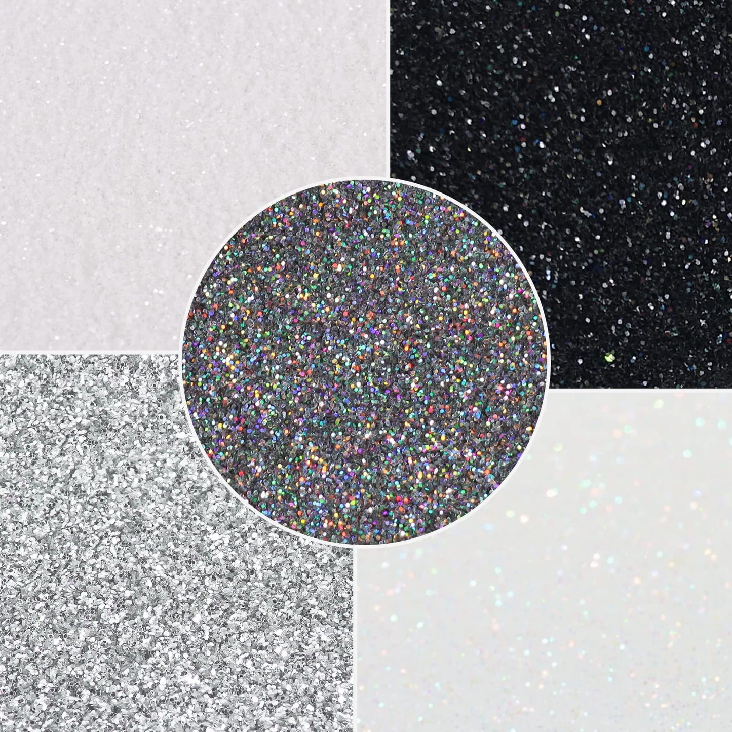 MARBLERS Cosmetic Grade Fine Glitter 5-Pack [Mono Beauty] 0.90oz (25g) | Non-Toxic | Vegan | Cruelty-Free | Eyeshadow, Nail Polish, Nail Art |