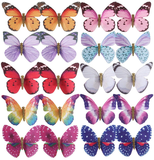inSowni 20 Pack Multi Colors Butterfly Alligator Hair Clips Barrettes Bridal Wedding Accessories for Women Girls Kids