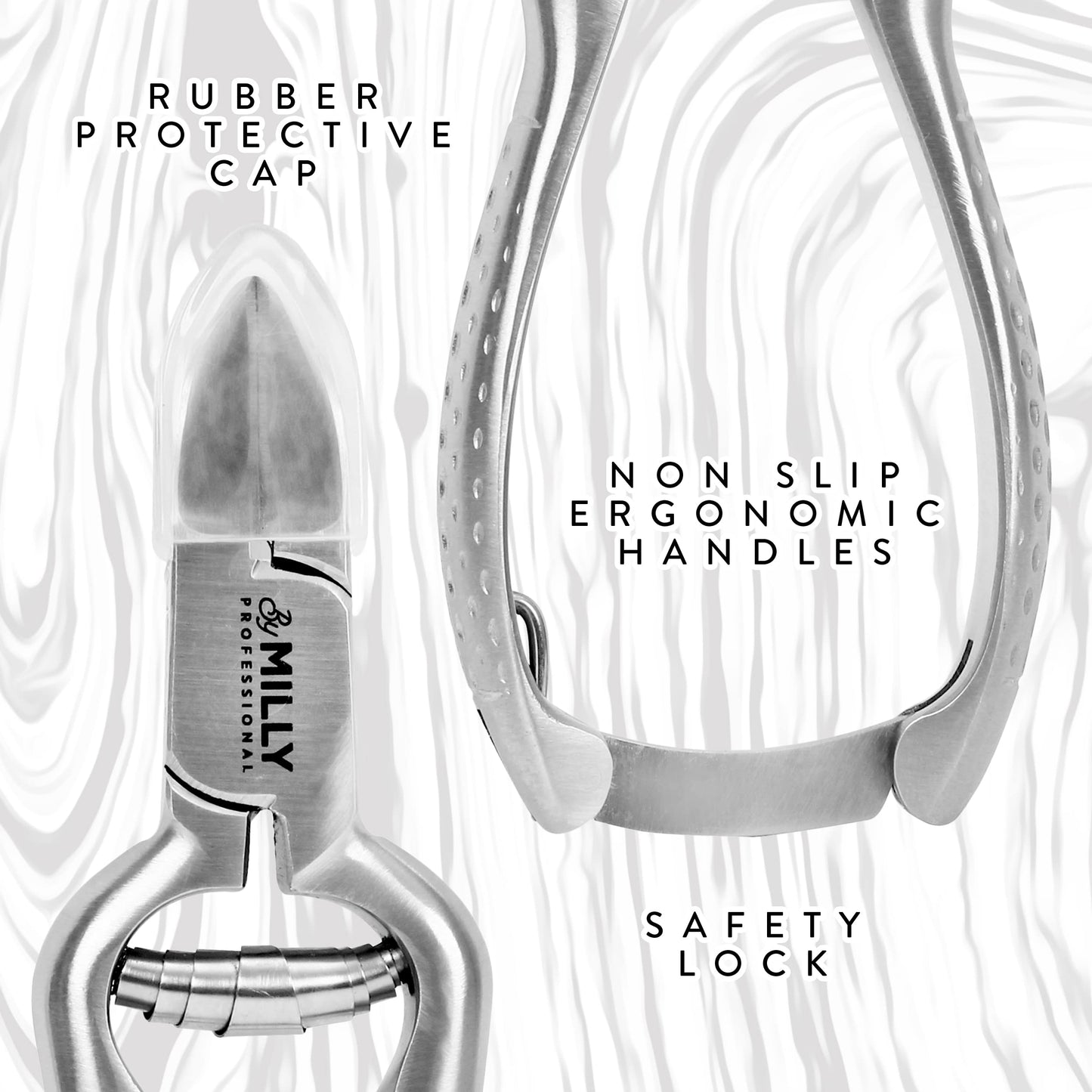 By MILLY High Carbon Stainless Steel Heavy Duty Toenail Clippers for Thick Toenails | Trim Thick or Hard Toenails | Professional Nail Clippers