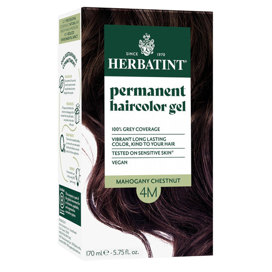Herbatint Permanent Hair Dye For Women - 4M Mahogany Chestnut - For Up To 100% Gray Coverage of Resistant Gray Hair - Ammonia-Free, Alcohol-Free Beauty & Personal Care Herbatint