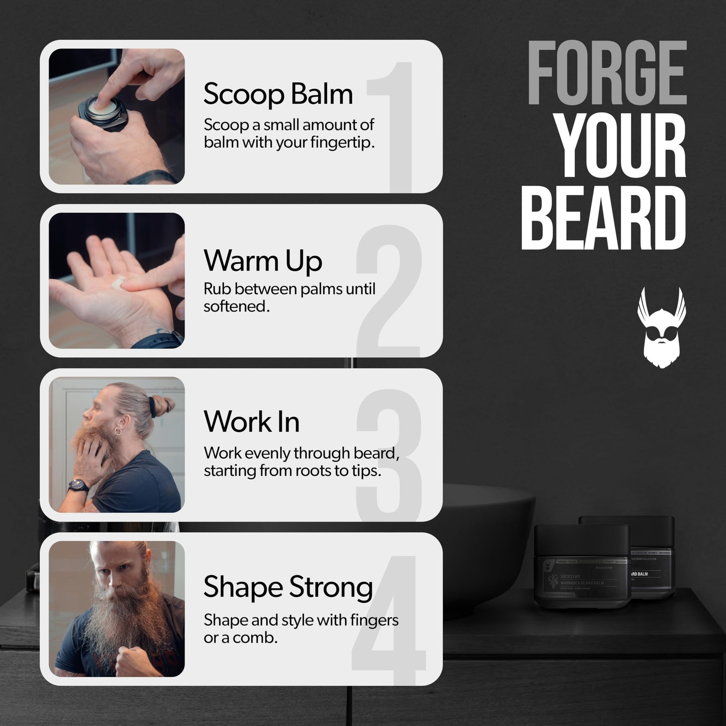 The Beard Struggle Warrior’s Beard Balm - Platinum Collection, Aesir's Triumph - Non-Greasy Low-Hold Formula, Luxurious Cologne-Grade Fragrances 100% Beauty and Personal Care The Beard Struggle
