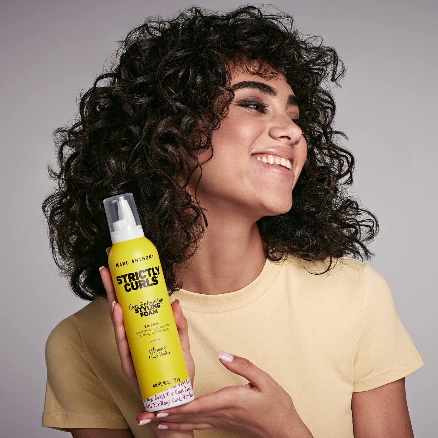 Marc Anthony Strictly Curls Styling Foam – Extra Hold Curl Enhancing Mousse with Vitamin E & Silk Proteins, Anti-Frizz, Sulfate-Free