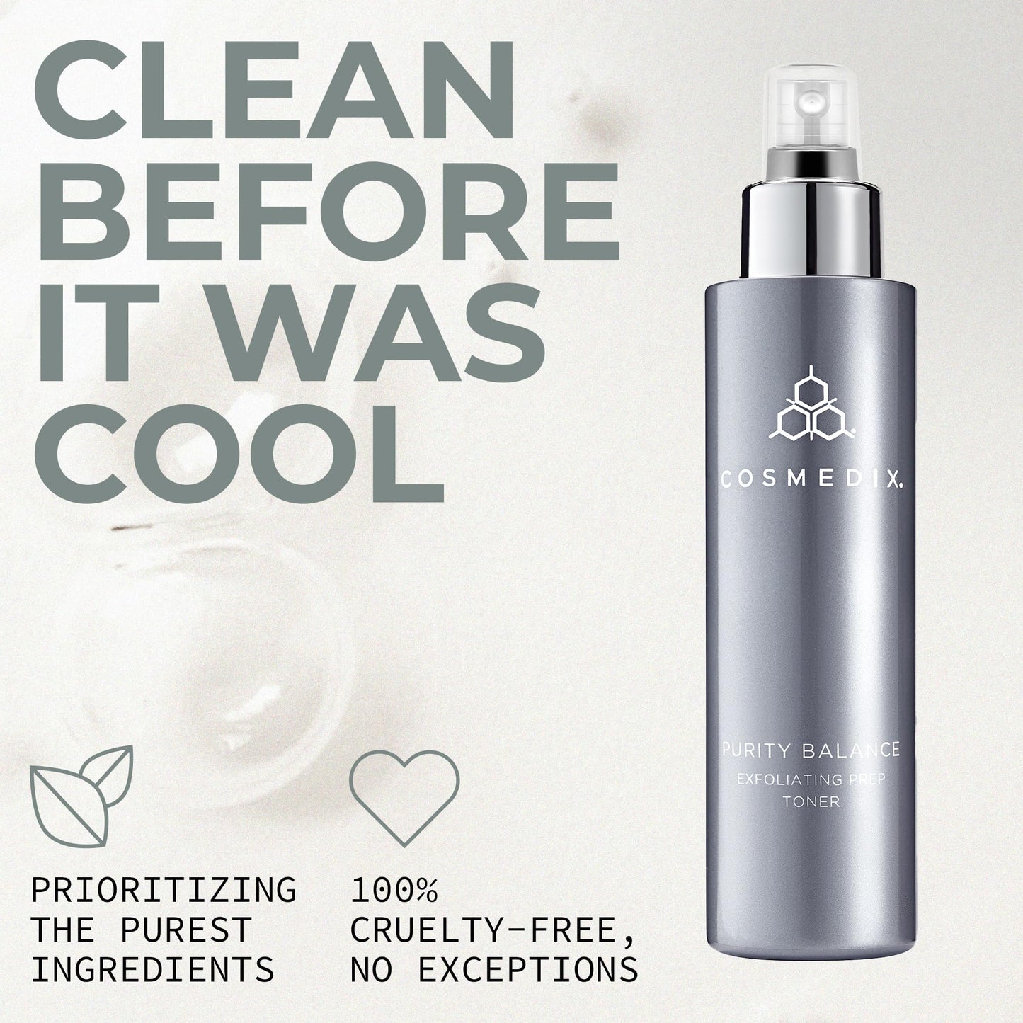 COSMEDIX Purity Balance Exfoliating Prep Face Toner - Hydrating Facial Toner for Acne-Prone Skin, Fine Lines & Wrinkles - Deep Cleansing Skin Care