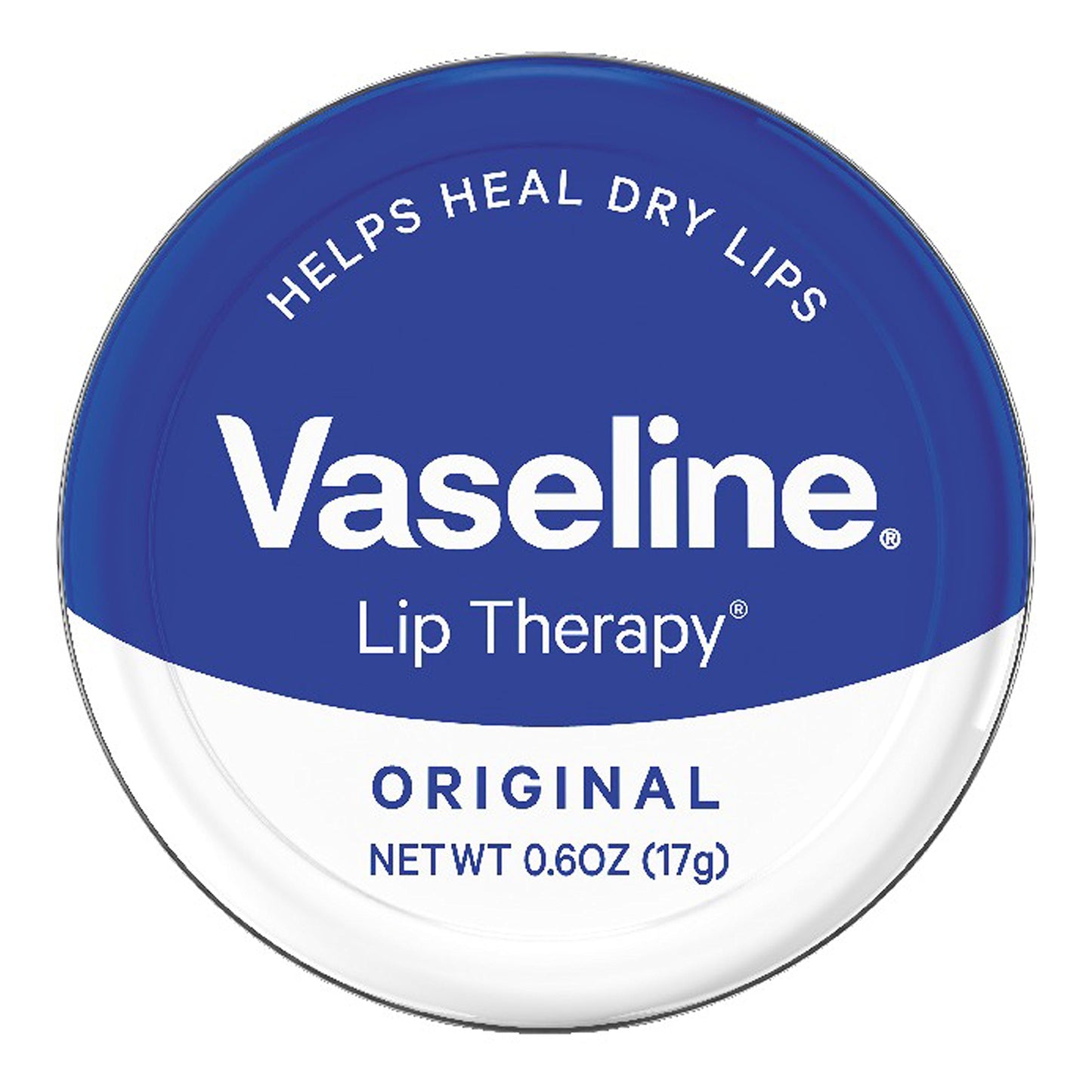 Vaseline Lip Therapy Lip Balm Tin, Original, 0.6 oz, Rose