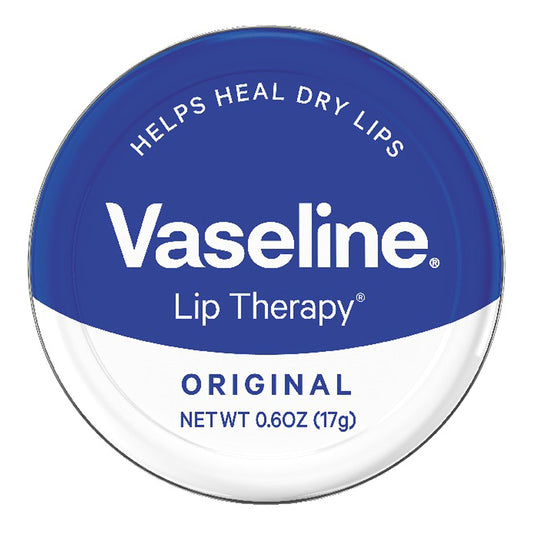 Vaseline Lip Therapy Lip Balm Tin, Original, 0.6 oz, Rose
