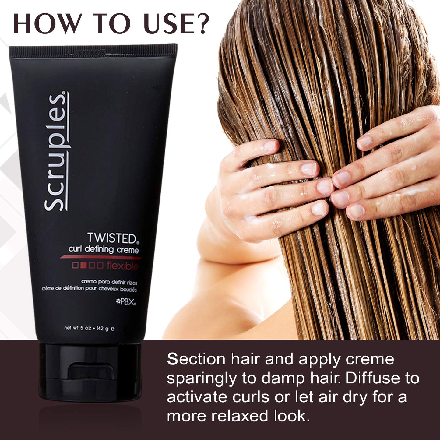 Scruples Twisted Curl Cream - Conditioning & Styling Hair Cream - Curly Hair Products for Women & Men - Helps Define & Control Frizz - Dries Without