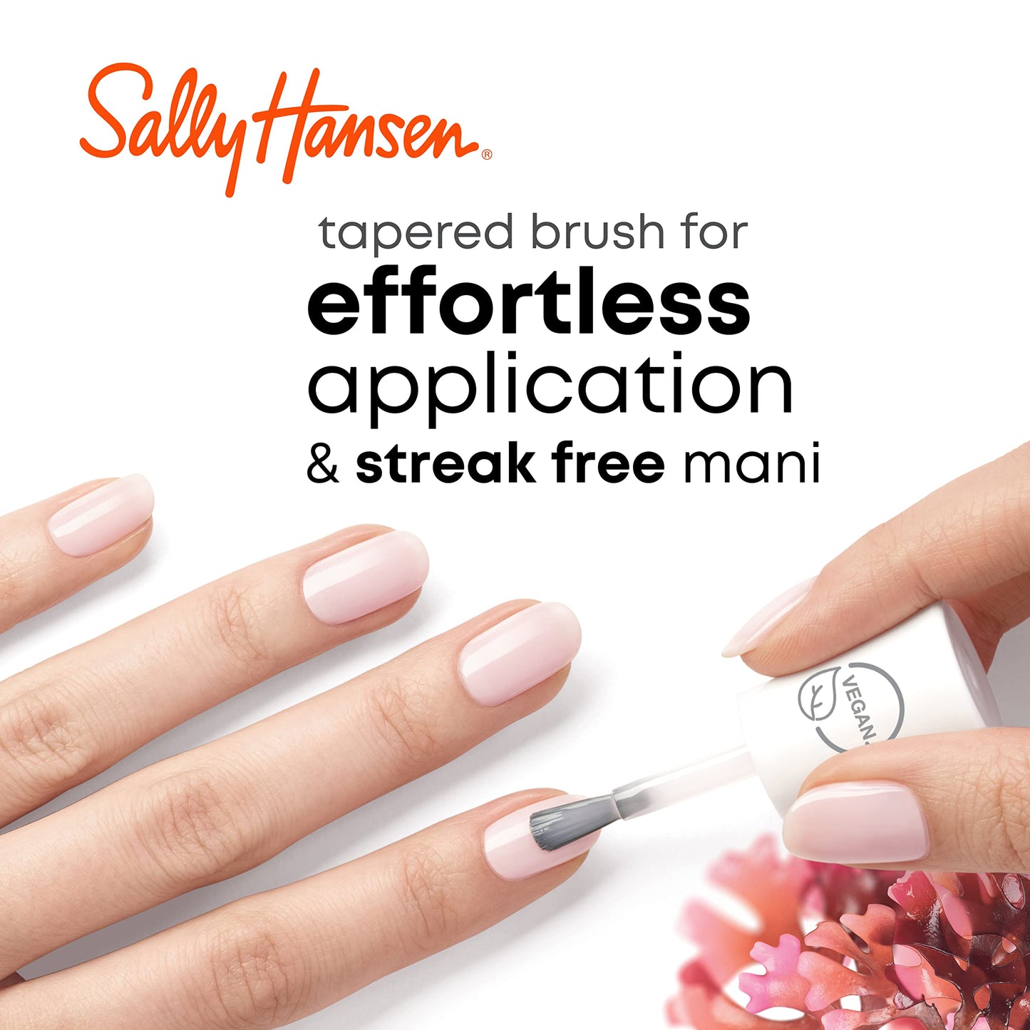 Sally Hansen Good. Kind. Pure. Nail Polish | Plant-Based, Vegan, 16-Free Formula | Opaque, Shiny | 291 Passion Flower | Bright Pink Nail Color