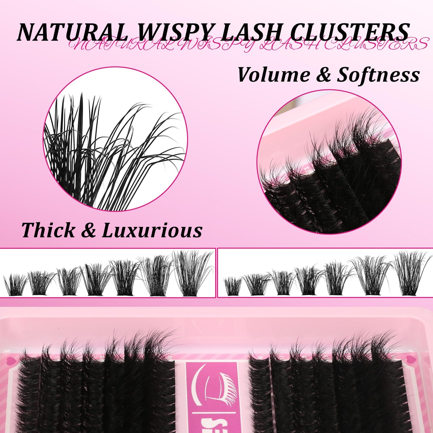 Gmagictobo Lash Clusters C Curl Lash Clusters Kit Lashes Clusters 280 Pcs Individual Eyelash Clusters DIY Lash Extension Kit for Self Application Beauty and Personal Care Gmagictobo