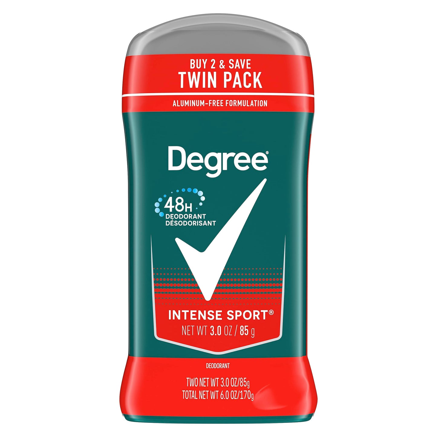 Degree Men Original Protection Deodorant Intense Sport 2 Count 48-Hour Odor Protection Deodorant for Men 3 oz Beauty and Personal Care Degree Default Title