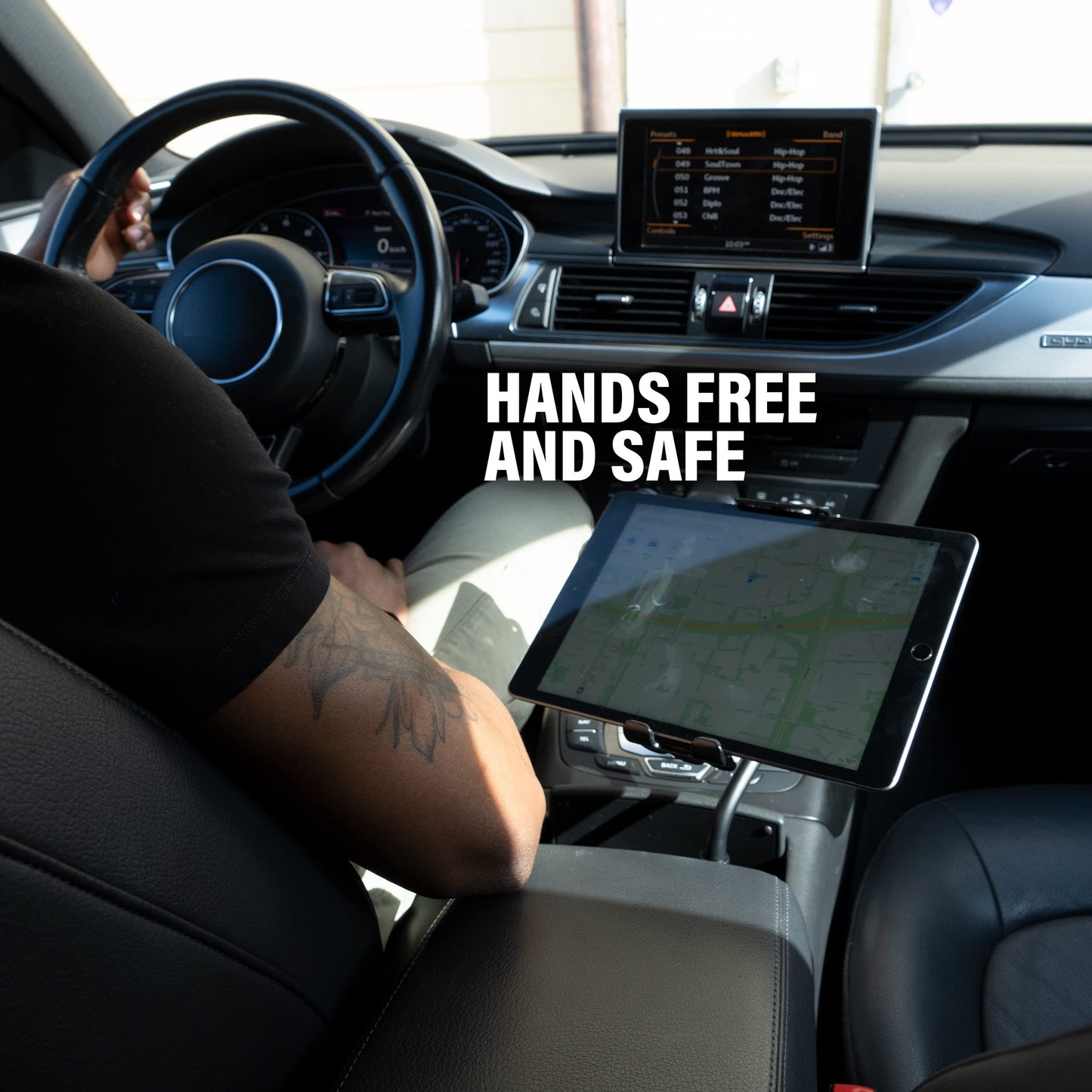 Fast Track USA Car Cup Holder Phone Mount 2 in 1 Cup Holder Tablet Mount & Cup Phone Holder for Car with Adjustable Base - iPad Car Holder, Tablet…