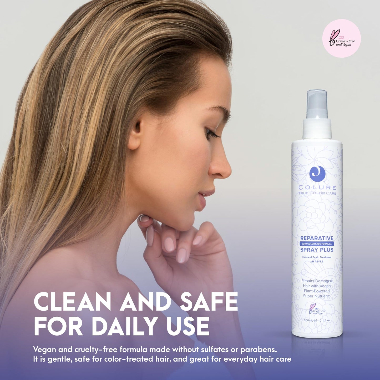 COLURE Reparative Spray Plus 10 oz - Professional Pre-Color Treatment and Protein Hair Repair for Damaged Strands
