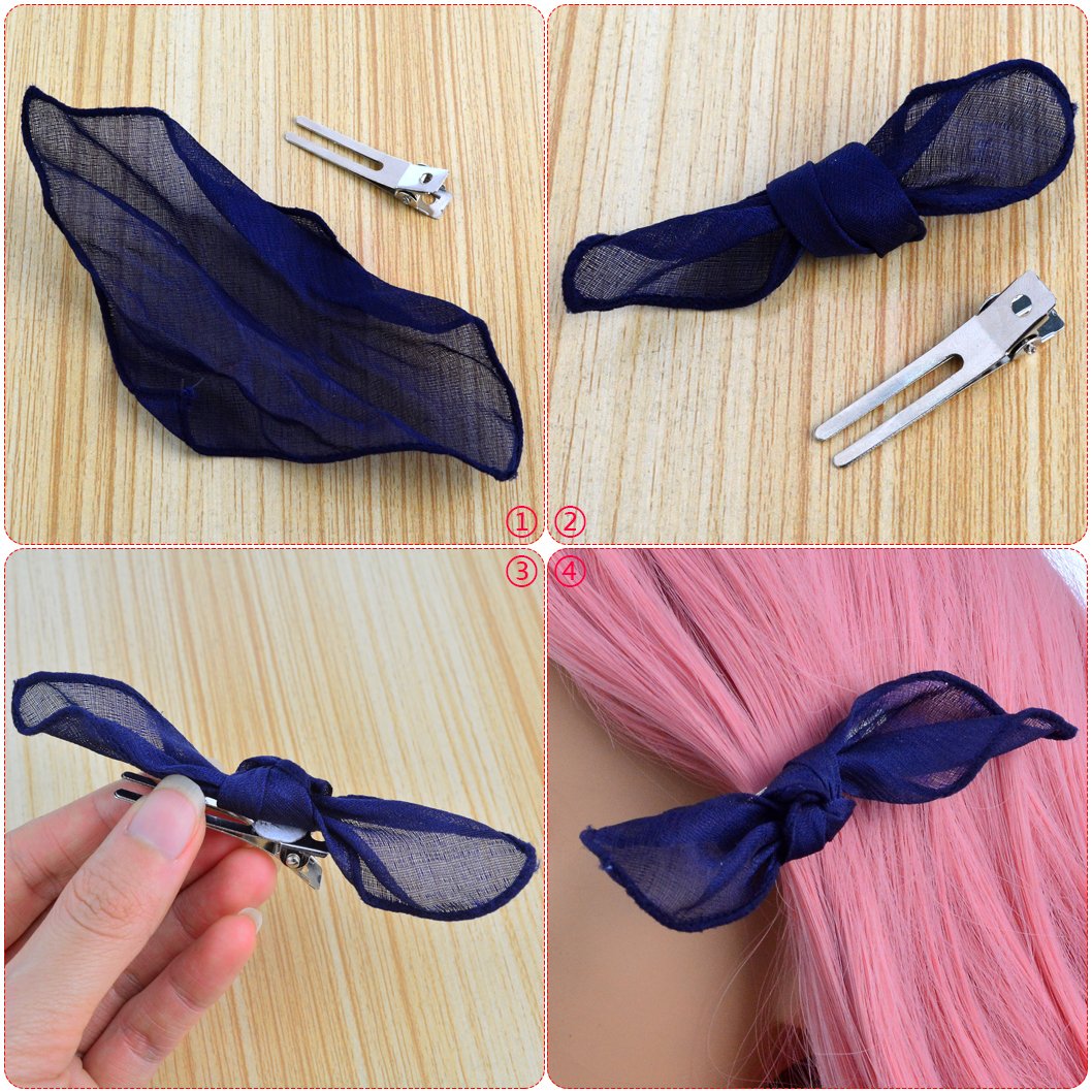 50pcs Hairdressing Double Prong Curl Clips, Wobe 1.8" Setting Section Hair Clips Metal Alligator Hairpins for Bow Great Pin Clip, Styling Salon