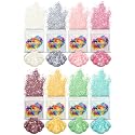 MARBLERS Holographic Glitter [Mermaid 8 Color Set] 4oz (112g) | Chunky | Non-Toxic, Vegan, Cruelty-Free | Face, Body, Eyeshadow, Hair, Party Makeup |