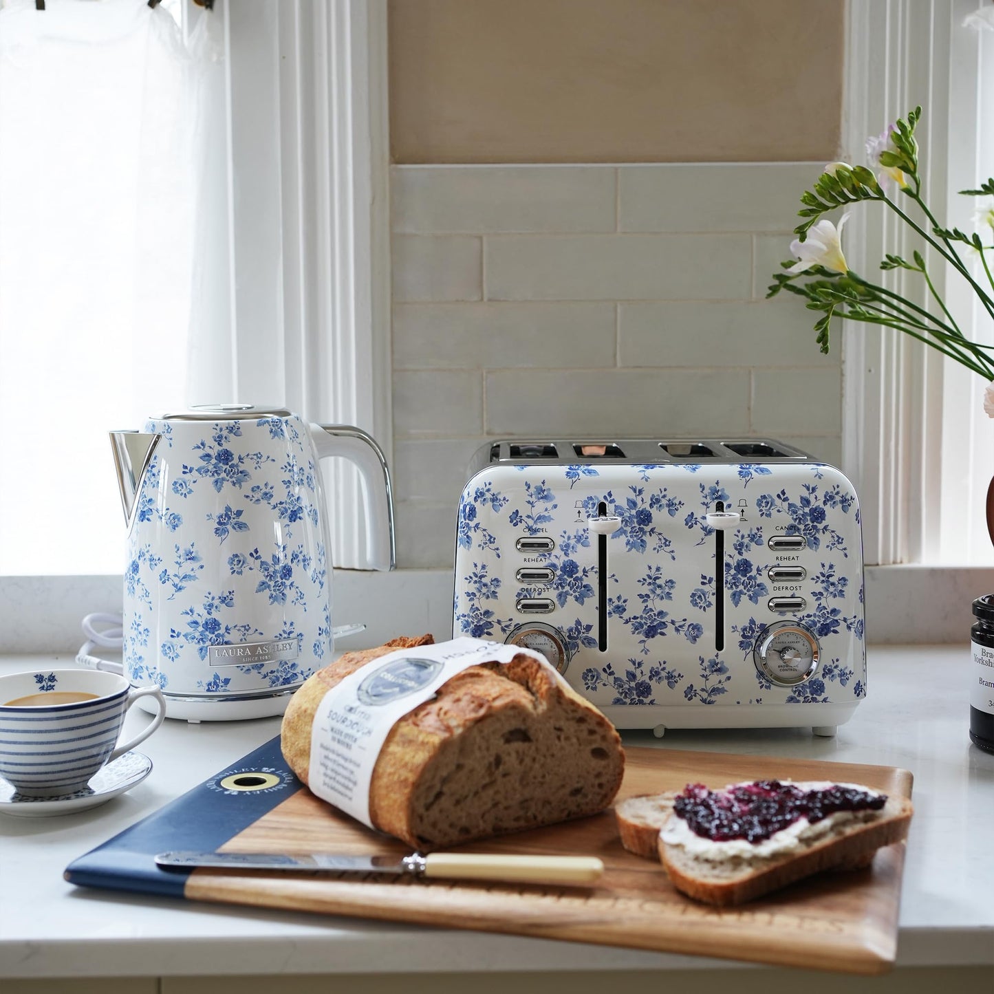 Laura Ashley Stainless Steel Electric Kettle 1.7 Liter - 1500W Rapid Boil Electric Kettles for Boiling Water - Electric Tea Kettles Automatic Shut…