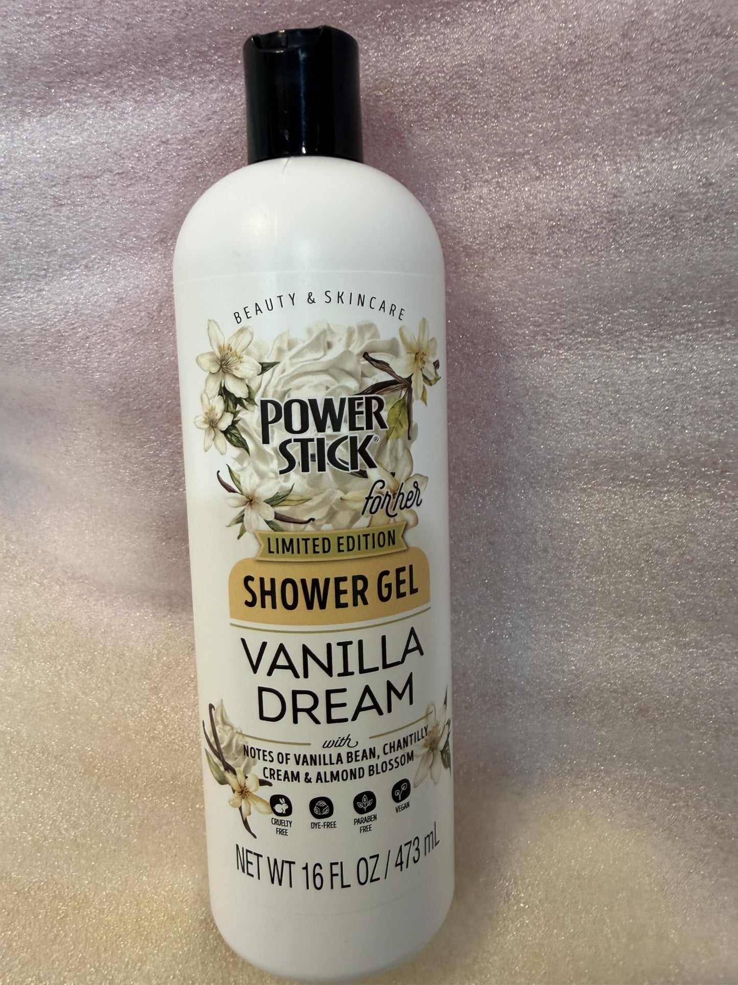 Power Stick for Her Limited Edition Vanilla Dream Shower Gel, Body Wash, 33.8 Fl Oz, Paraben Free, All Skin Types