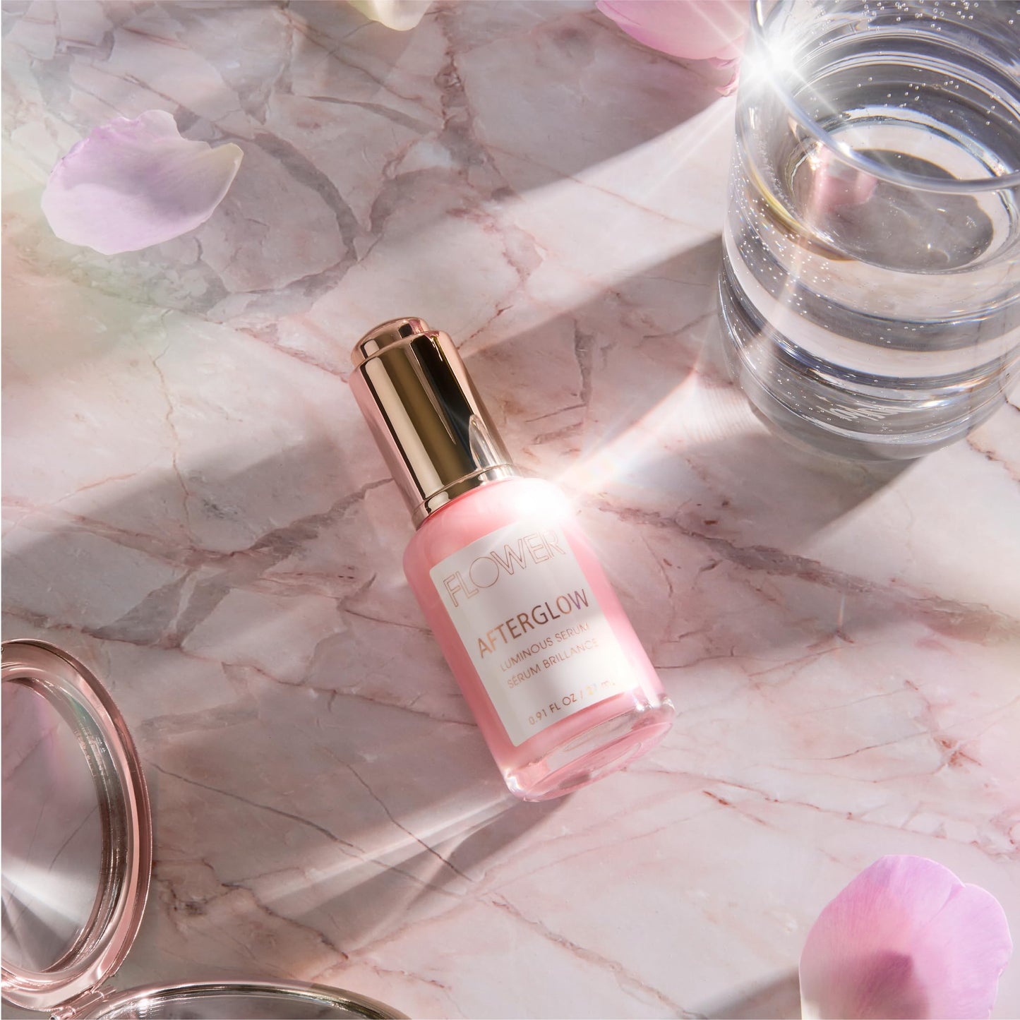 FLOWER Beauty By Drew Barrymore Afterglow Luminous Serum for Glowing Skin with Hyaluronic Acid + Niacinamide - Skin Care Facial Serum - Moisturizing +