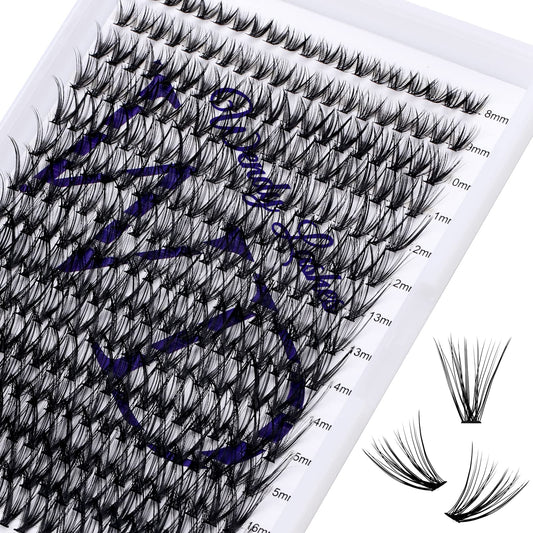 Individual Lashes DIY Eyelash Extension 30D Lash Clusters Extensions DD Curl 300PCS Lash Clusters Natural Lashes Super Soft Eyelashes Extension