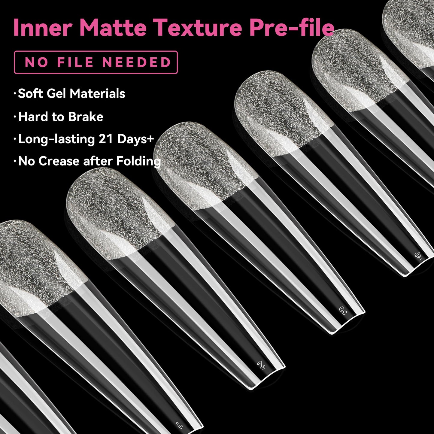 UNA GELLA Extra Long Coffin Nail Tips XXL Soft Gel Nail Tips Coffin 120pcs Pre-shape Press On Nails No C Curve Full Cover Ballerina Nail Tip Clear Beauty and Personal Care UNA GELLA
