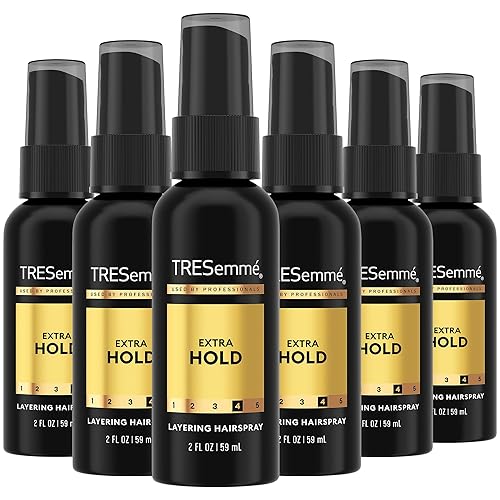 TRESemmé Travel Hairspray, Extra Hold, 6-Pack - Non-Aerosol Hair Spray for Layering, Anti-Humidity, Anti-Frizz Hair Products, 2 Oz Ea