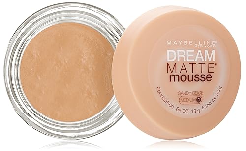 MAYBELLINE NEW YORK Dream Matte Mousse Foundation, Sandy Beige, 0.64 Ounce