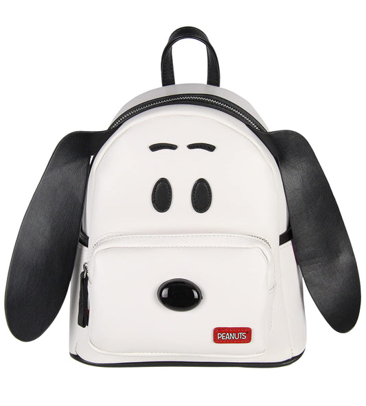 INTIMO Peanuts Classic Comic Character Face Snoopy Zippered Mini Small Backpack Bag
