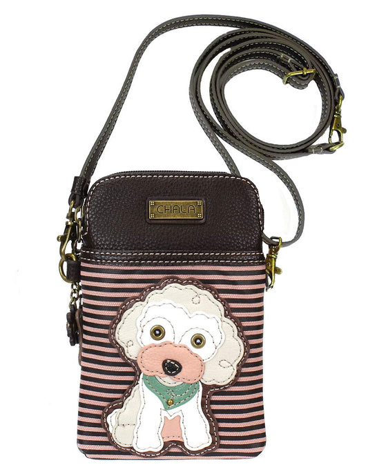Chala Poodle Cellphone Crossbody Handbag - Poodle Mom