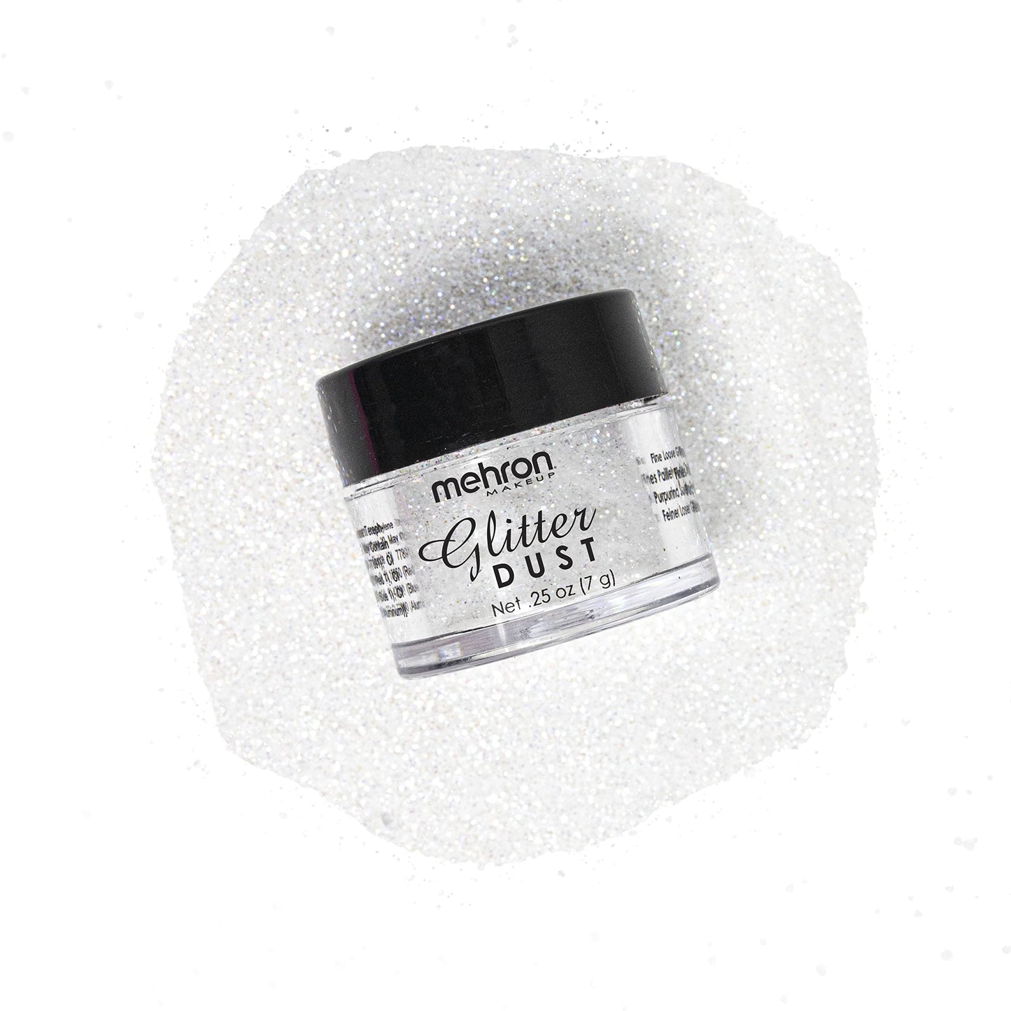 Mehron Makeup Paradise Glitter FX | Professional Cosmetic for Makeup & Art | Vibrant & Shimmering Loose Glitter .25 oz (7 g) (Opalescent White)