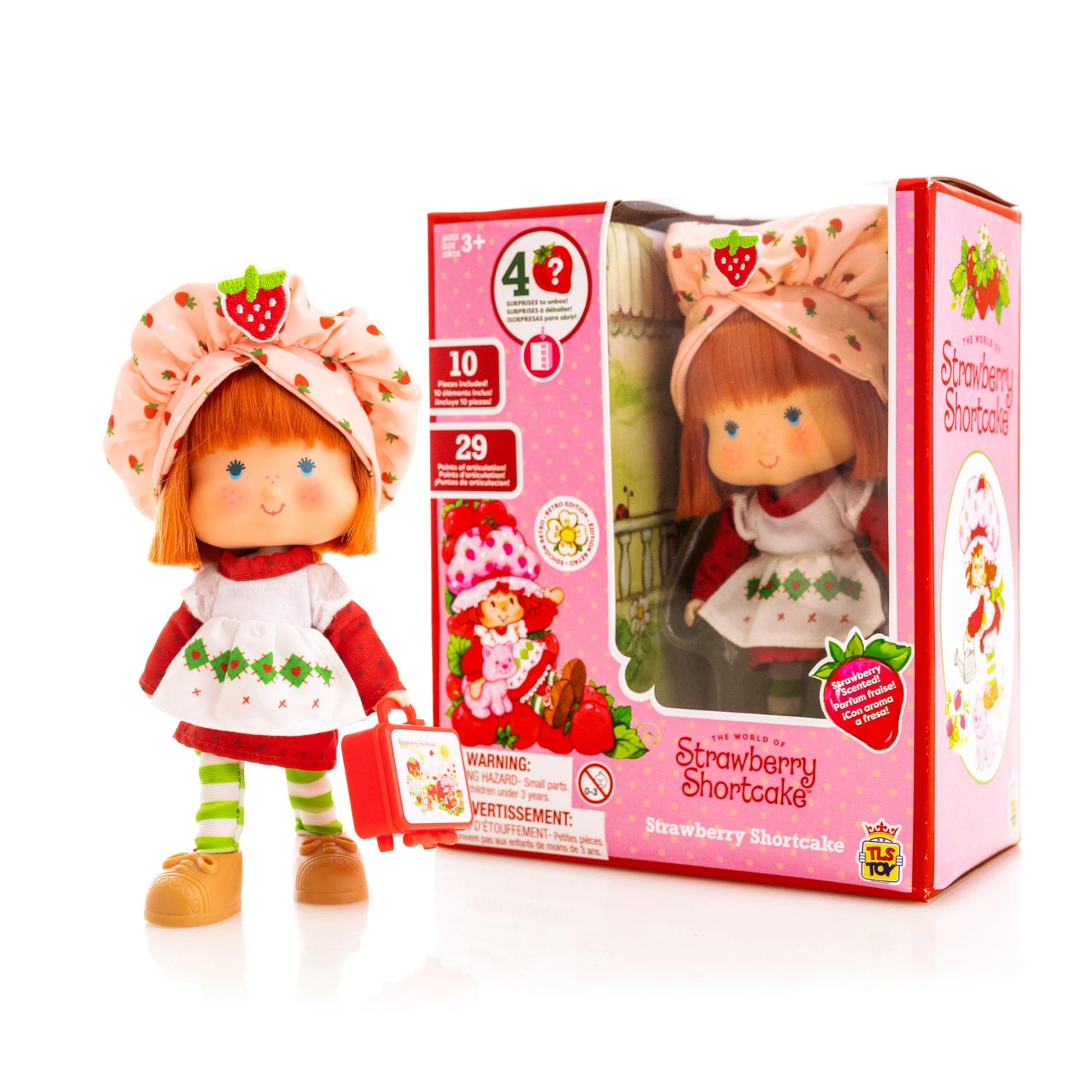 Strawberry Shortcake 'Limited Edition' Classic Version Strawberry Shortcake 5.5-inch Poseable Sweet Scented Fashion Doll with 4 Surprise Reveal…