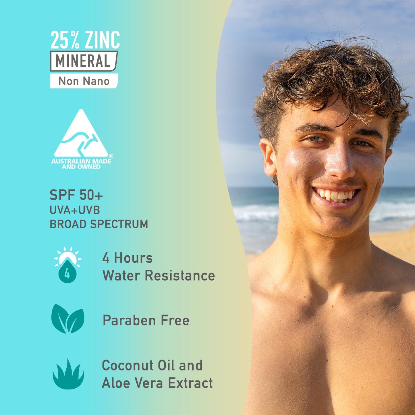 Sun Zapper Zinc Oxide Sunscreen Stick SPF 50+ Light Skin Tone - Mineral Sunscreen for Face and Body, Water Resistant Sunblock for Sensitive Beauty and Personal Care Sun Zapper