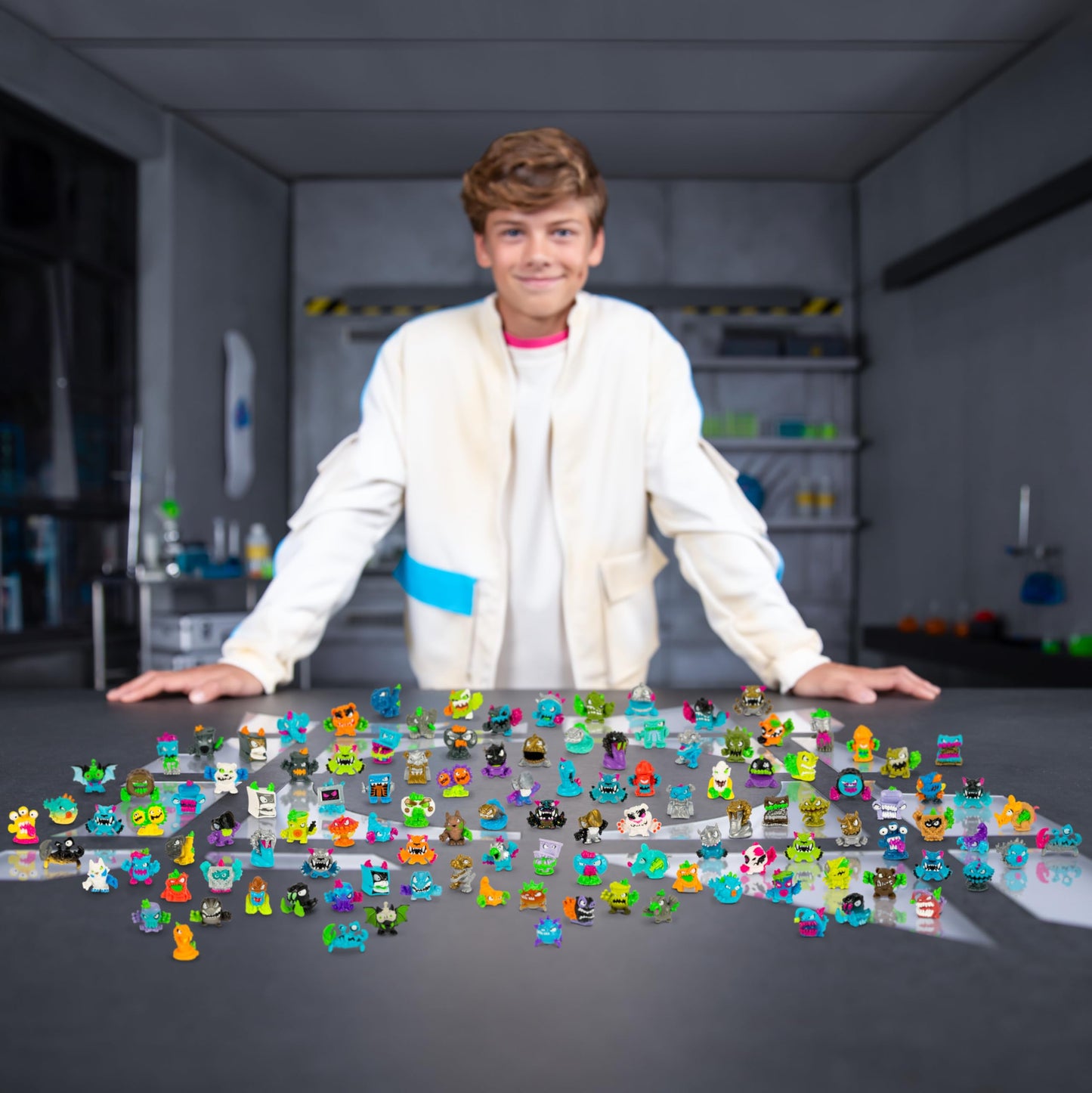 MrBeast Lab Swarms Lab Pack – Add Water to Reveal 5 Collectible 1" Figures, 100+ to Collect, Includes Chance at Limited Hyperchrome Panther