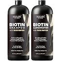 SOULSPA PURE Biotin Rice Water Shampoo and Conditioner Set - Thickening Formula with Rice Protein & Keratin - Strengthening Hair Care for Thinning