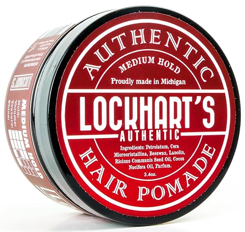 Lockhart's Oil Based Goon Grease - Handcrafted Pomade for Men - Medium Hold, Medium Shine - Locks in Moisture & Easy to Recomb - Sandalwood Vetiver