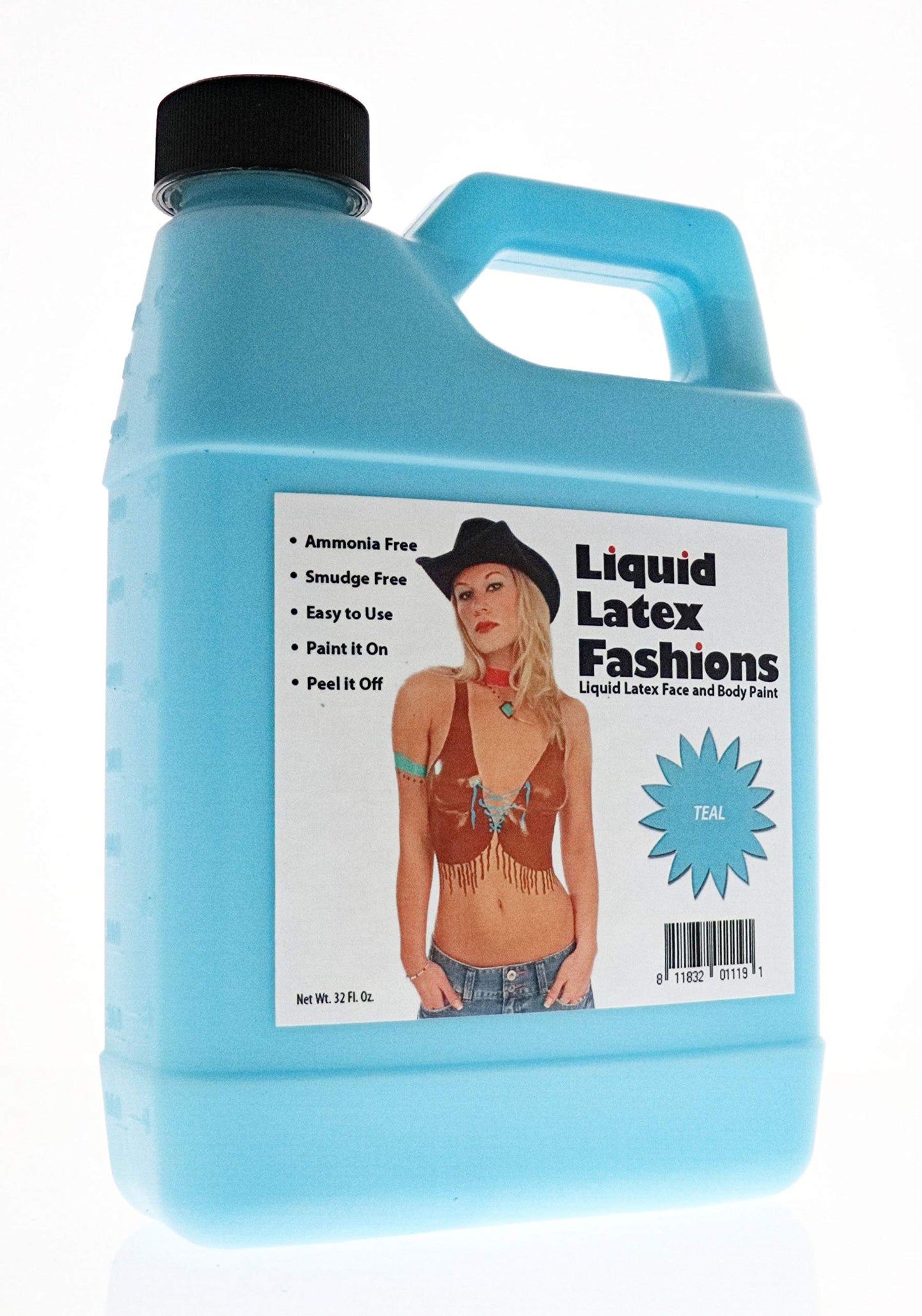 Liquid Latex Fashions Ammonia Free Liquid Latex Body Paint - 32oz Teal