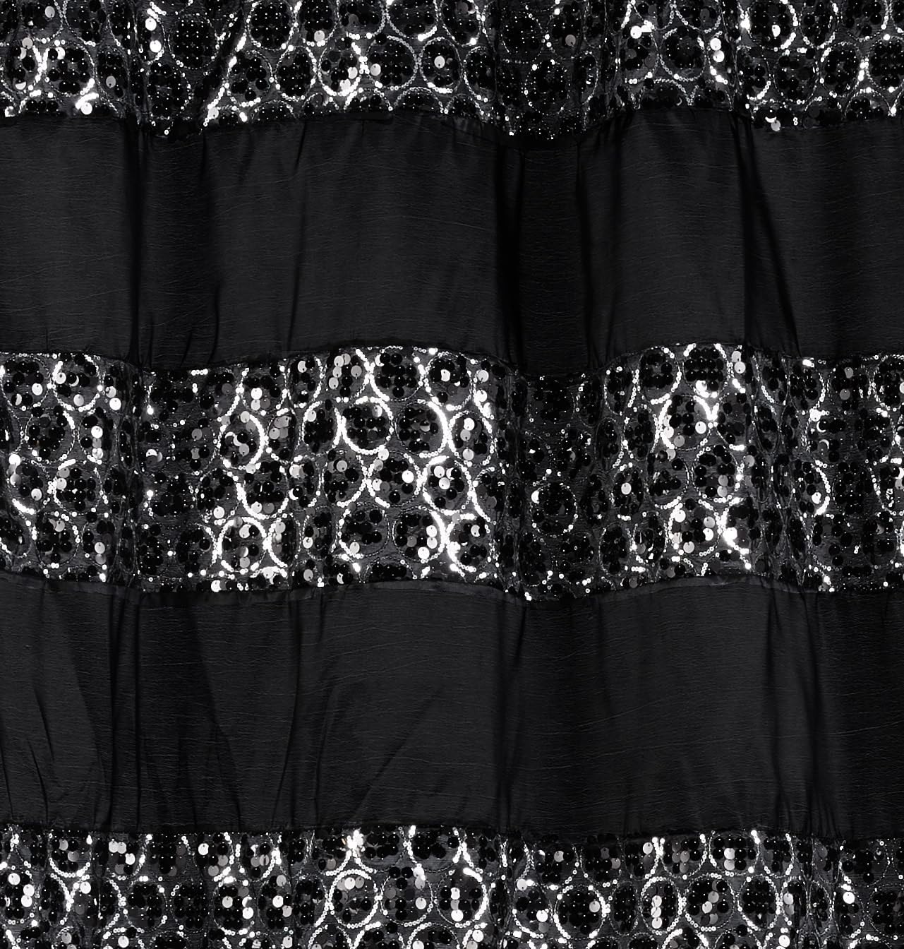 Popular Bath Sinatra Black Collection, 70" x 72" Bathroom Shower Curtain