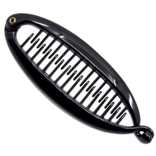 Camila Paris NV138 French Extra Small Banana Clip Hair Comb for Fine Hair, Classic Banana Clips Hair for Thin Hair Ponytail Holder Interlocking