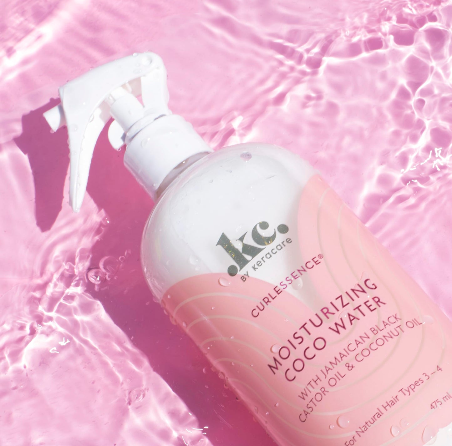 KeraCare Coconut Water - 16 oz - Light Hair Refresher Spray - Moisturizing and Hydrating - with Jamaican Black Castor Oil and Coconut Oil