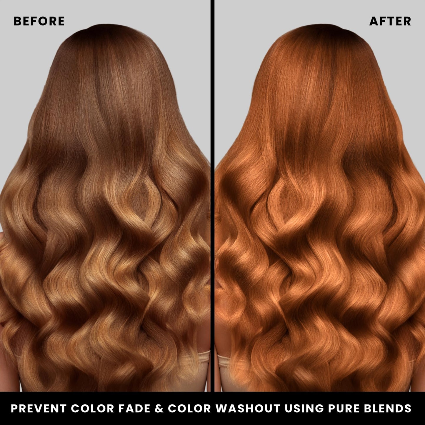 Pure Blends Marigold Hydrating Semi-Permanent Color Depositing Shampoo for Toning and Brightening Faded Color-Treated Hair - Prevents Fade, Extends