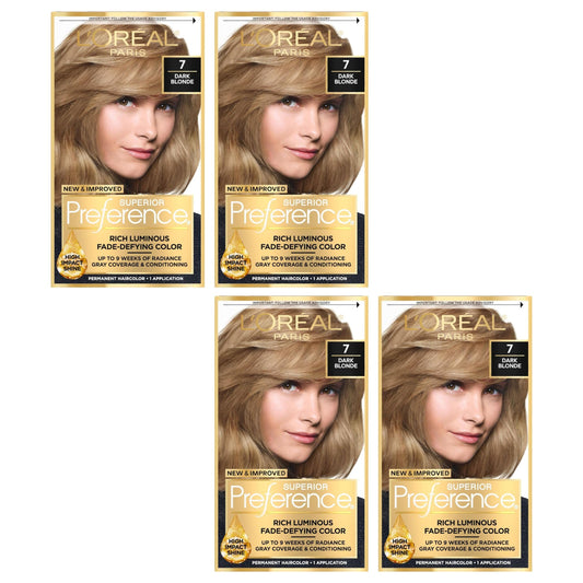 L'Oreal Superior Preference - 7 Dark Blonde (Natural) 1 Each (Pack of 4)