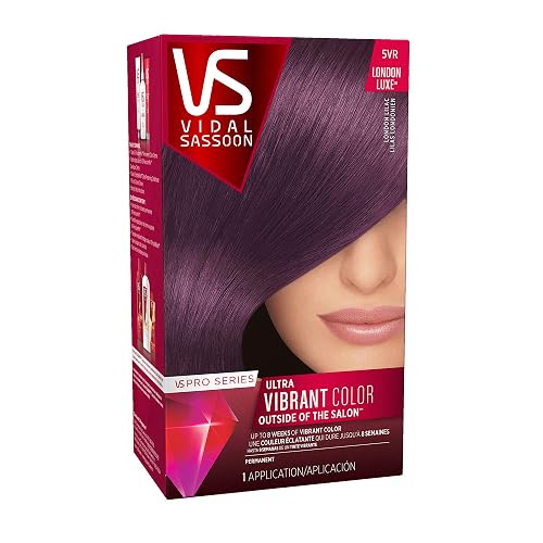 Vidal Sassoon Pro Series Permanent Hair Dye, 5VR London Lilac Hair Color, Pack of 1