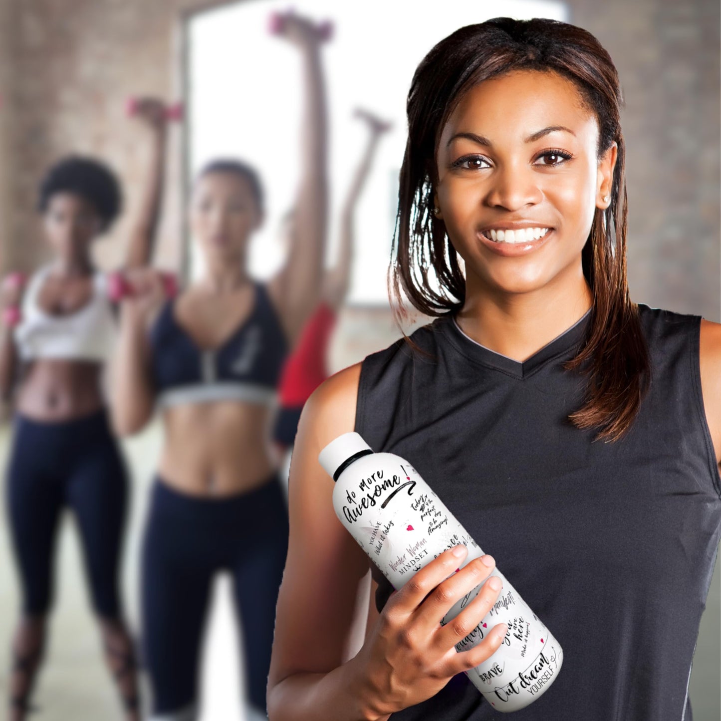 Girl Power 24/7 24oz Motivational Water Bottle - Be Unstoppable, Stainless Steel, Affirmation Bottle, Positive Gift for Women, Boss Lady