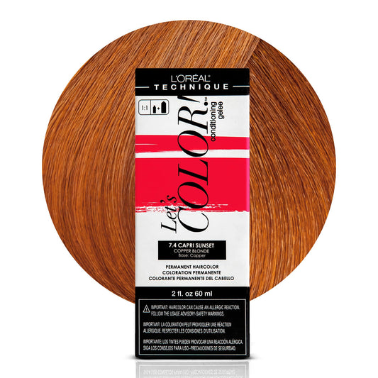 L'Oréal Technique Let's Color! Conditioning Gelee Permanent Hair Color - High Impact Multi-Dimensional Liquid Haircolor, Conditioning Formula, Smooth