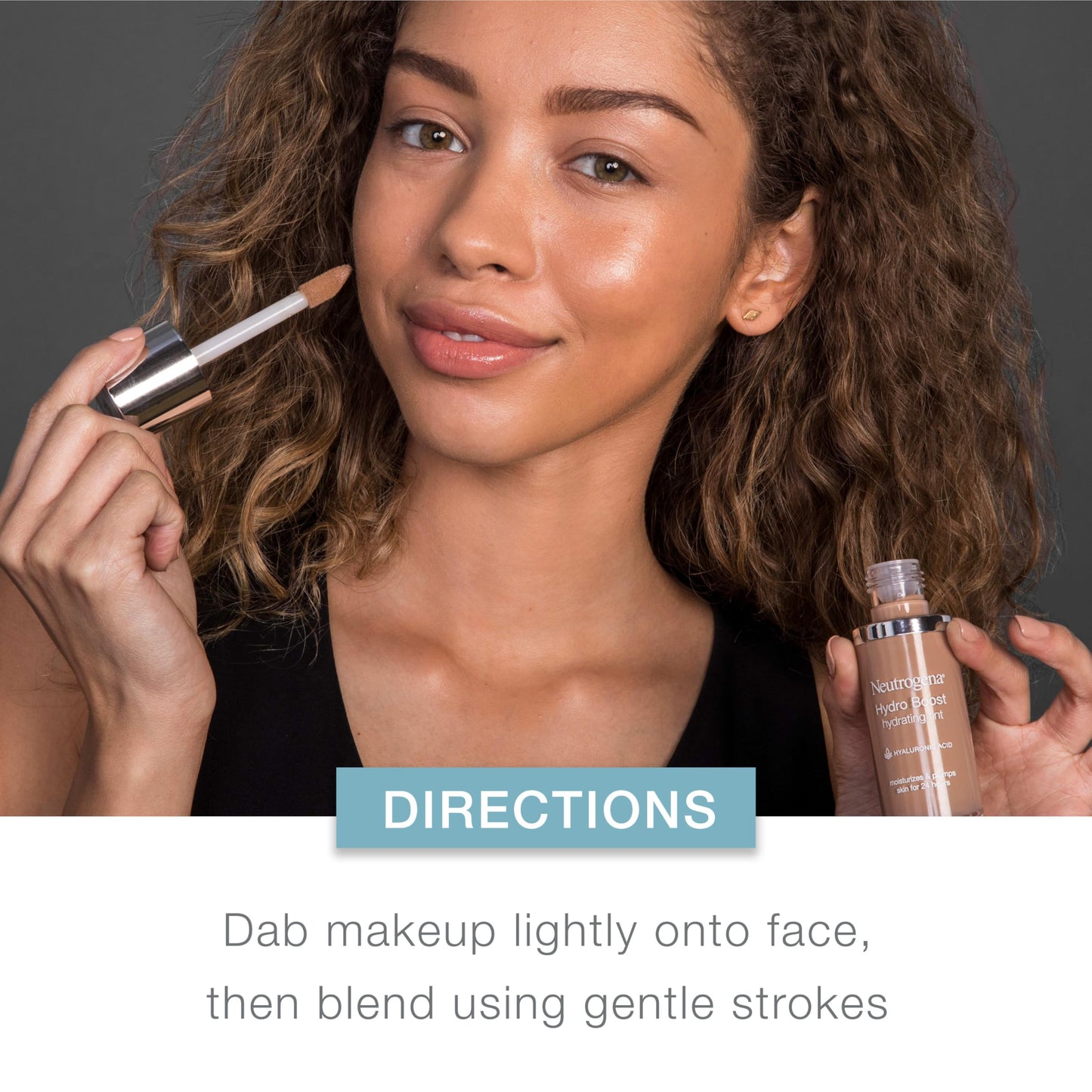 Neutrogena Hydro Boost Hydrating Tint Foundation Makeup for Dry Skin, with Hyaluronic Acid, Lightweight Oil-Free Water Gel, Non-Comedogenic, 30 Buff