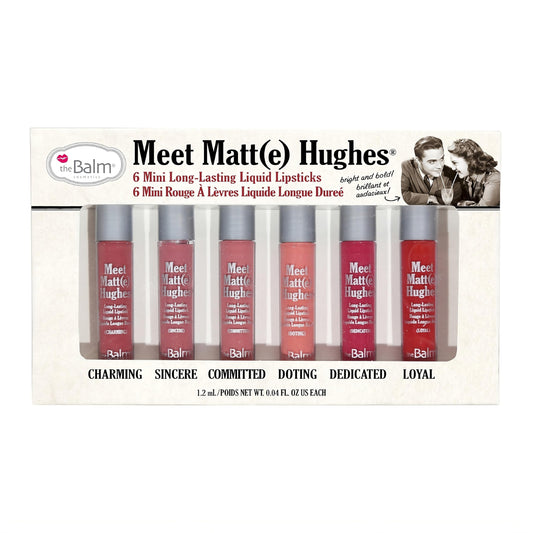 theBalm Meet Matt(e) Hughes Set of 6 Mini Long-Lasting Liquid Lipsticks, 0.04 Ounce (Pack of 6) - Volume 1