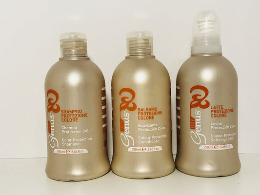 Genus Color Protection Shampoo 8.45 Oz, Conditioner 8.45 Oz, Softening Milk Anti-frizz Spray 8.45oz Beauty & Personal Care Genus