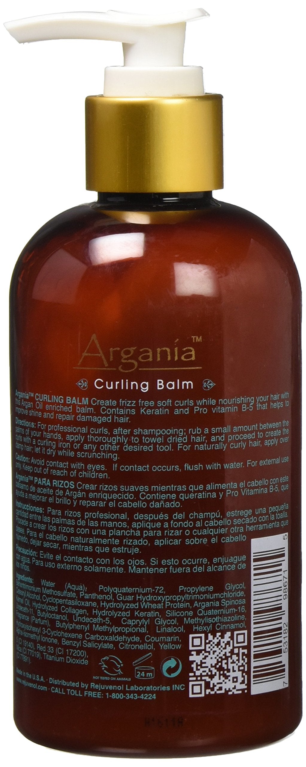 Rejuvenol Argania for Unisex, Curling Balm, 8 Ounce
