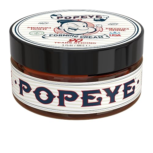 Razor MD Popeye Shaving Co Hair Styling Forming Cream for Men, Medium Hold and Medium Shine Styling Cream, Men's Hair Grooming Products for Short