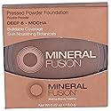 Mineral Fusion Pressed Powder Foundation, Deep 6 - Deep Skin w/Cool Undertones, Age Defying Foundation Makeup with Matte Finish, Talc Free Face