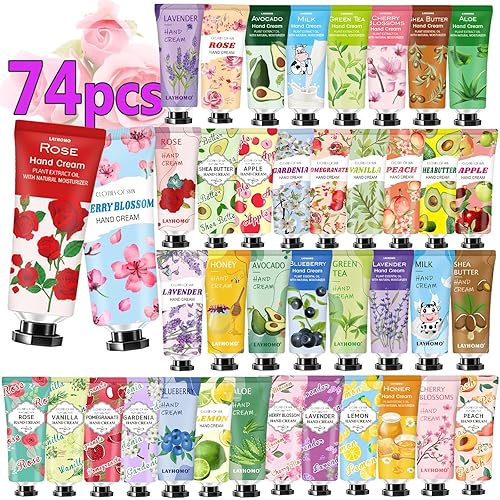 74 Pack Bulk Hand Cream,Stocking Stuffers for Teen Girls,Christmas Gifts for Coworkers,Teacher, Appreciation Gifts,Bulk Gifts for Nurse,Small Party